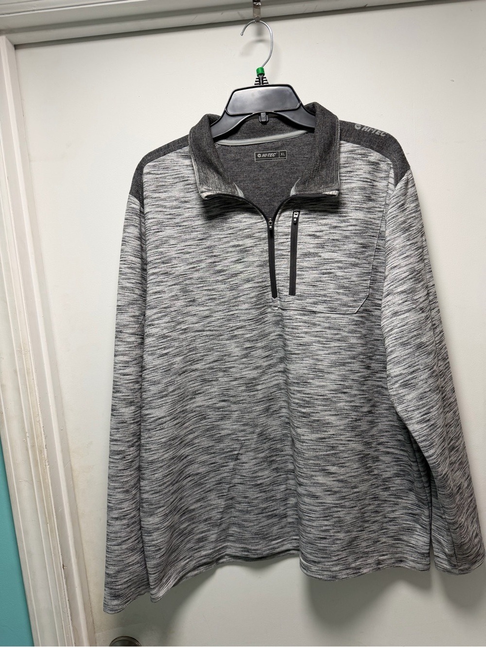 Hi-Tec Gray Heather Half-Zip Pullover with Chest Zip Pocket